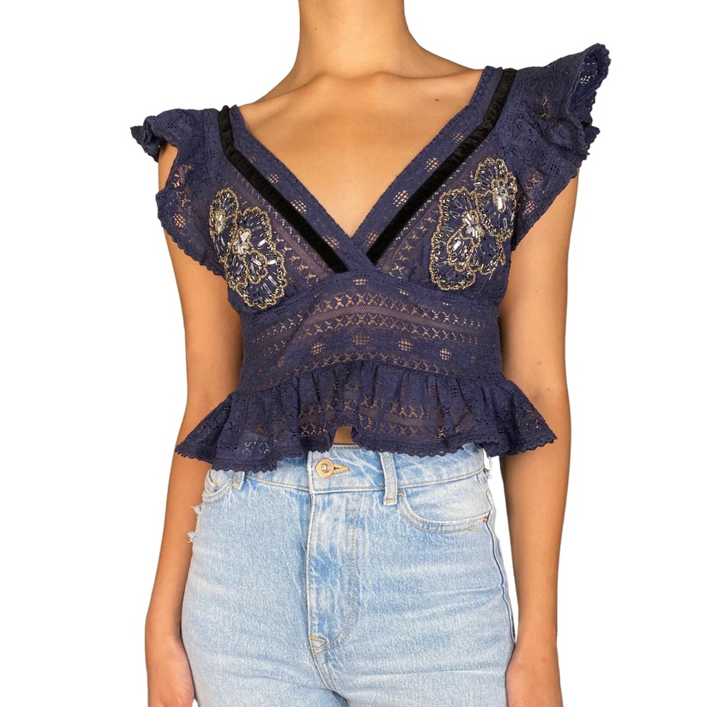 Free People Ella Ruffle Cami